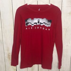 NWT Nike Air Jordan Jumpman Youth Long Sleeve Shirt Little Boys Girls Raglan